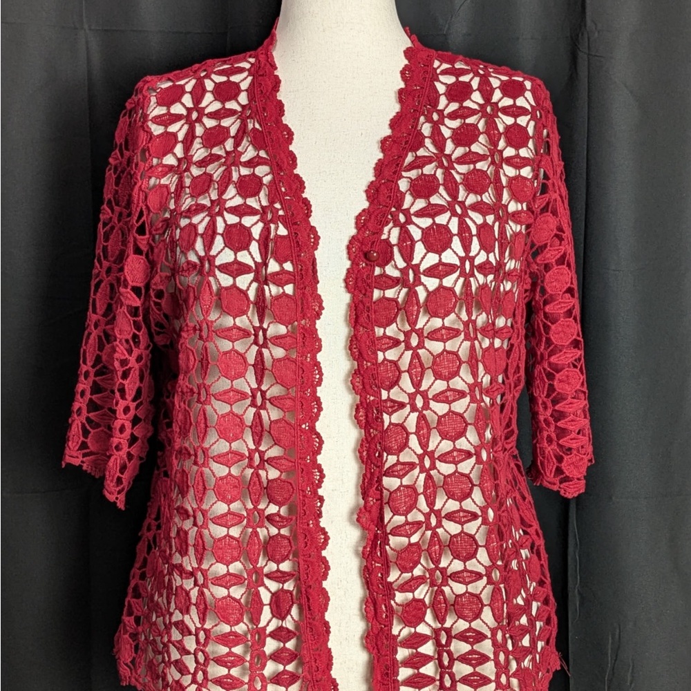 Belle Poque Red Lace Women’s Cardigan